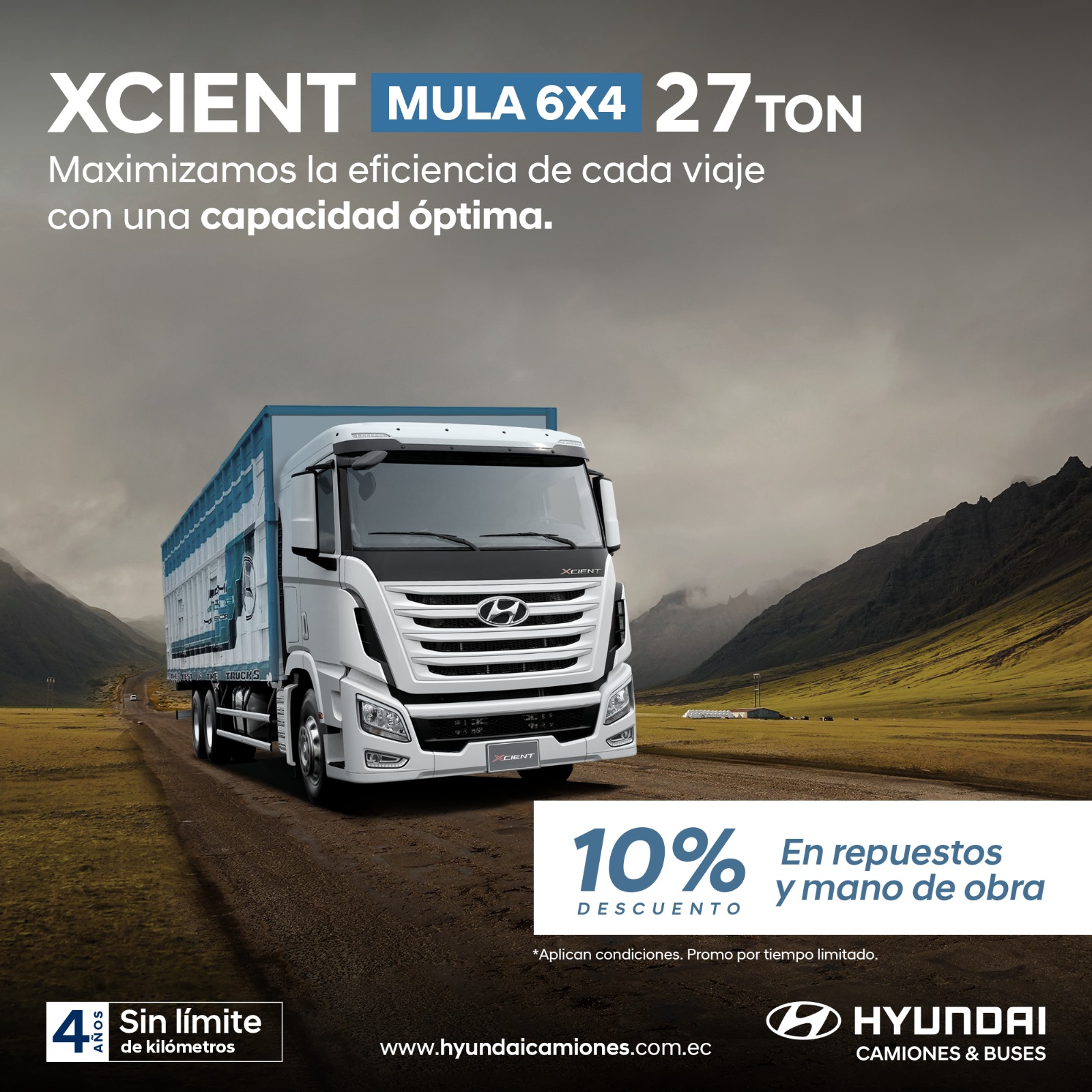 Hyundai Xcient Mula 6x4 - 27 toneladas - Bono Especial - Febrero 2024