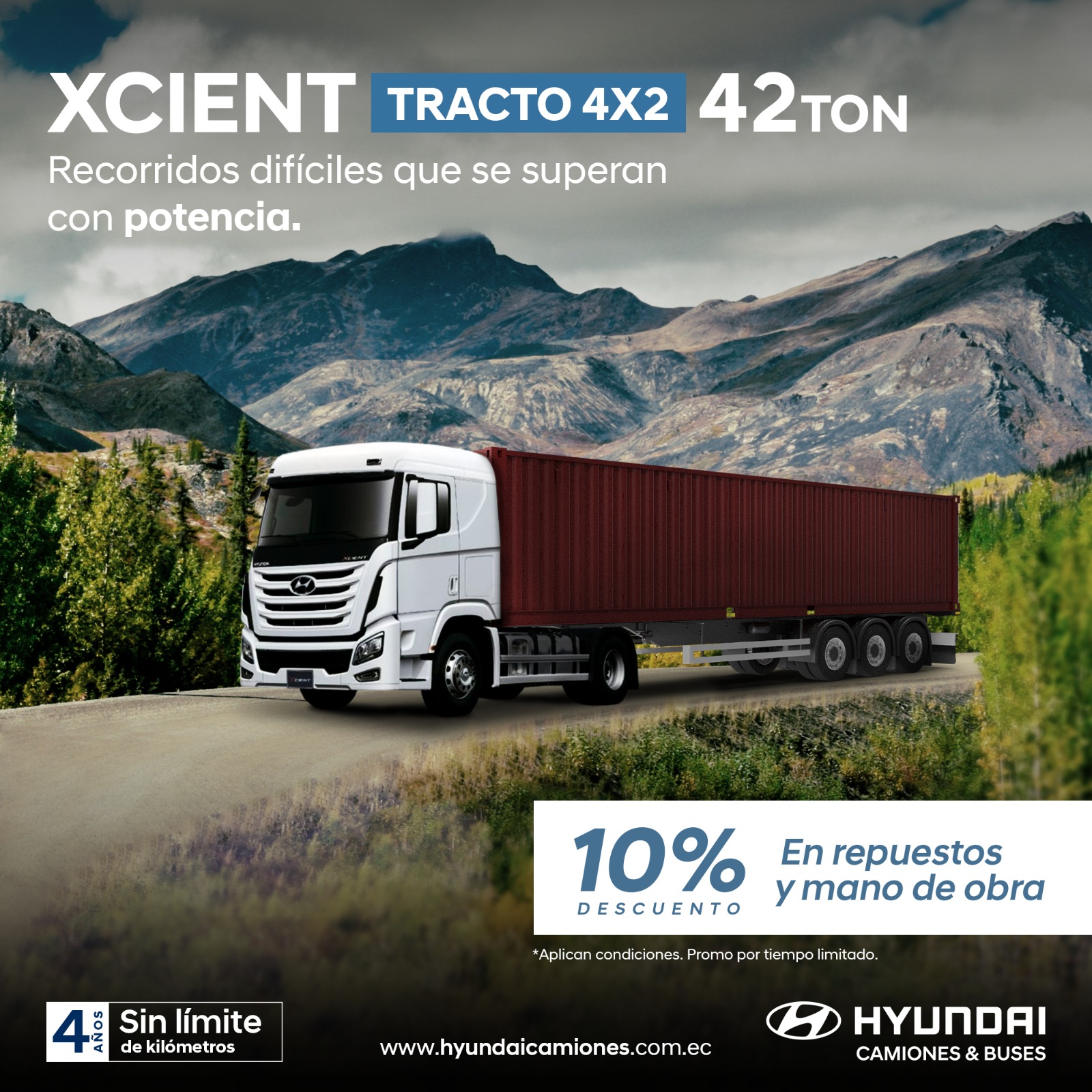 Hyundai Xcient Tracto 4x2 - 42 toneladas - Bono Especial - Febrero 2024